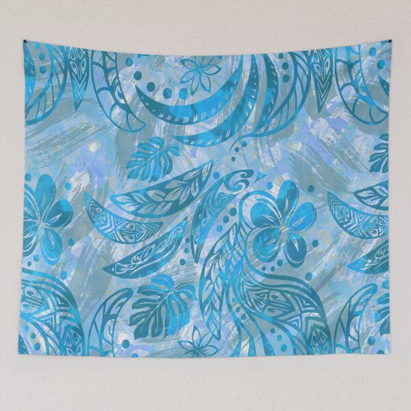 Item preview, Hawaiian Painted Blue designed and sold by sunnthreads.