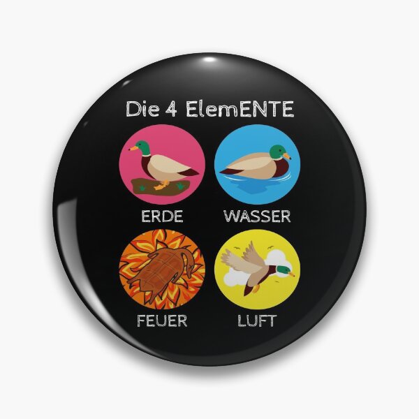 Artikelvorschau, Die 4 ElemENTE Enten Ente Feuer Wasser entworfen und verkauft von MooonTees.