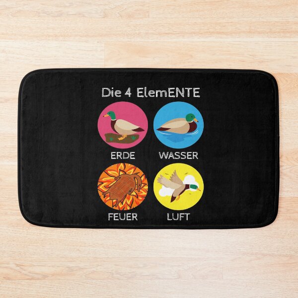 Item preview, Die 4 Elemente Ducks Duck Fire Water designed and sold by MooonTees.