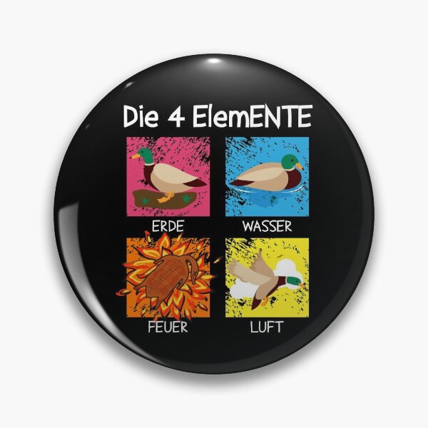 Item preview, Die 4 Elemente Ducks Duck Fire Water designed and sold by MooonTees.