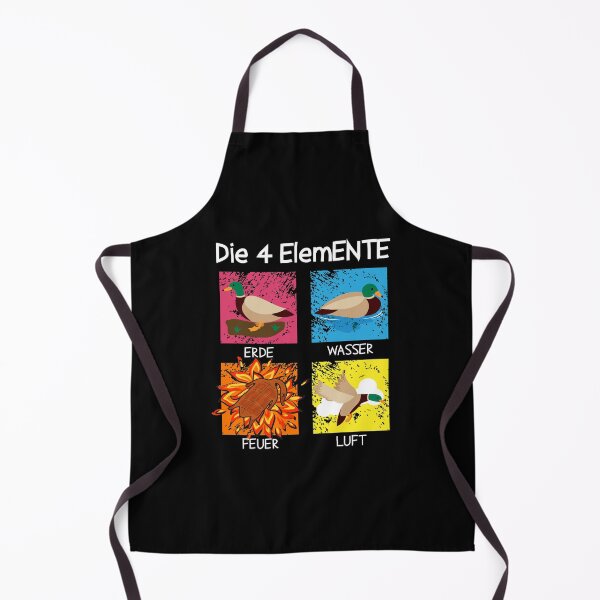 Item preview, Die 4 Elemente Ducks Duck Fire Water designed and sold by MooonTees.