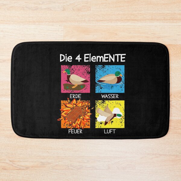 Item preview, Die 4 Elemente Ducks Duck Fire Water designed and sold by MooonTees.