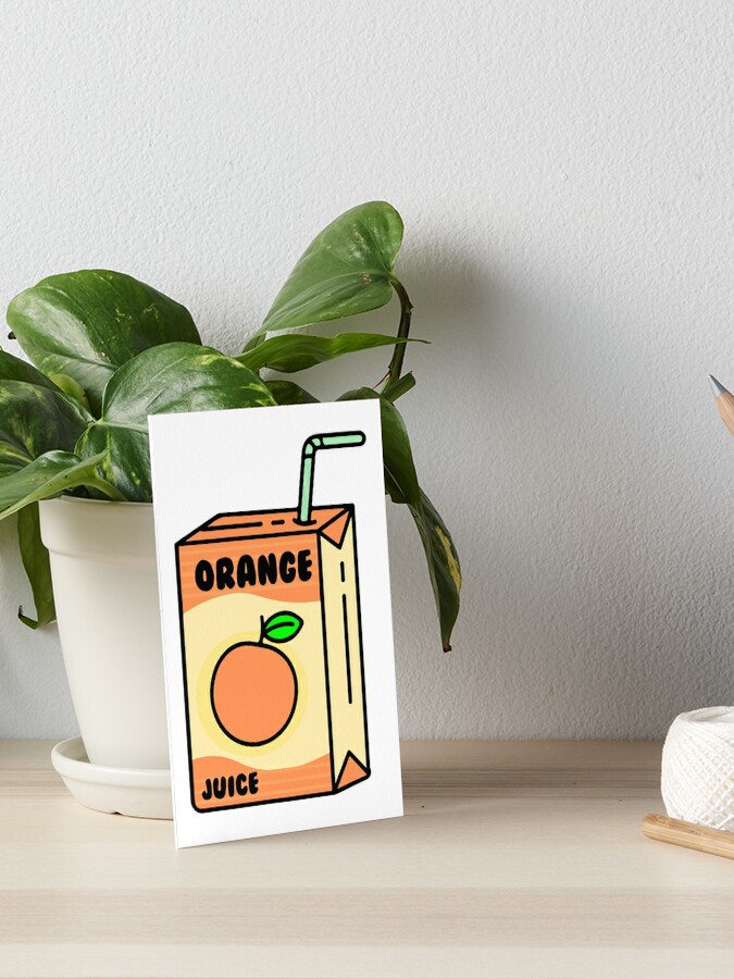 Orange Juice Box Art Board Print for Sale by Gmaish