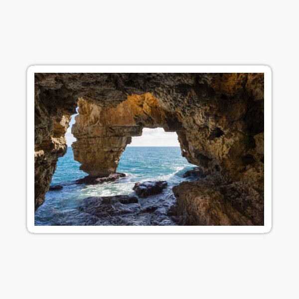 Cave on the Mediterranean coast, Cova del Arcs Sticker