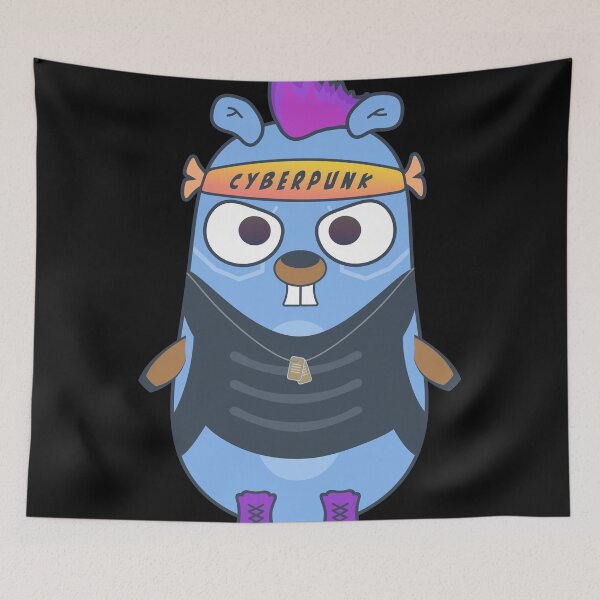 Item preview, Golang gopher punk style designed and sold by Olena Du.