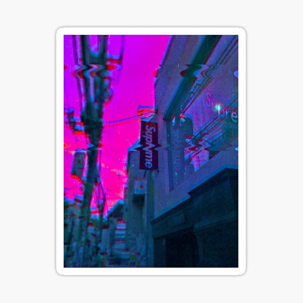 Vaporwave Supreme Sticker