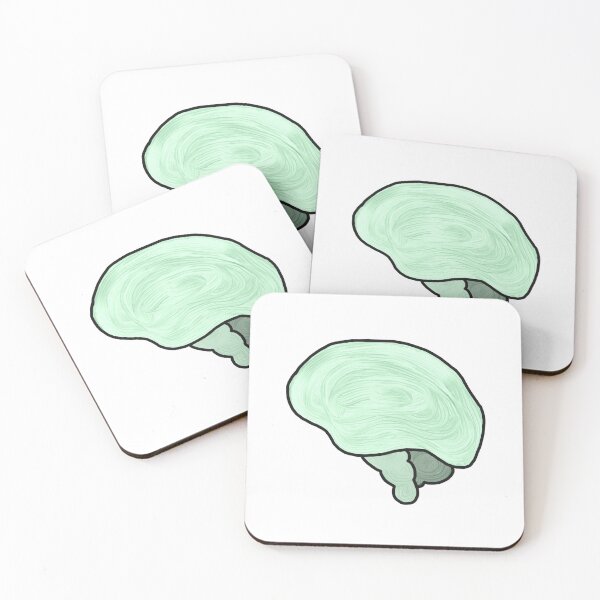Item preview, Mint Green Brain designed and sold by The Curious Med Student.