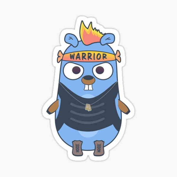 "Golang gopher warrior style" Sticker for Sale by karinkasvit | Redbubble
