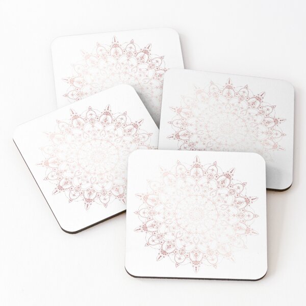 Item preview, Rose gold pink floral mandala designed and sold by felinefeelings.