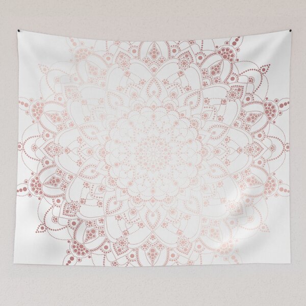 Item preview, Rose gold pink floral mandala designed and sold by felinefeelings.