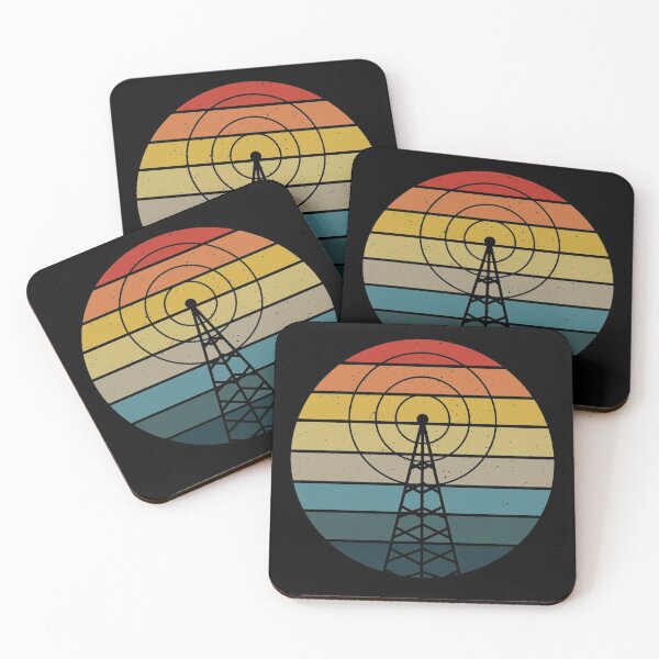 Item preview, Antenna Retro Sunset HAM Radio Amateur Radio Operator Gift designed and sold by Vlashilo.