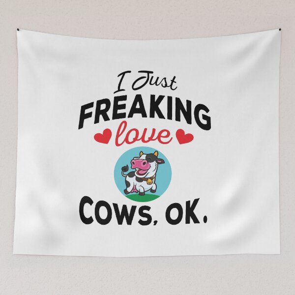 Item preview, I Just Freaking Love Cows Ok - cute and funny cows lover designed and sold by ReadyArt.