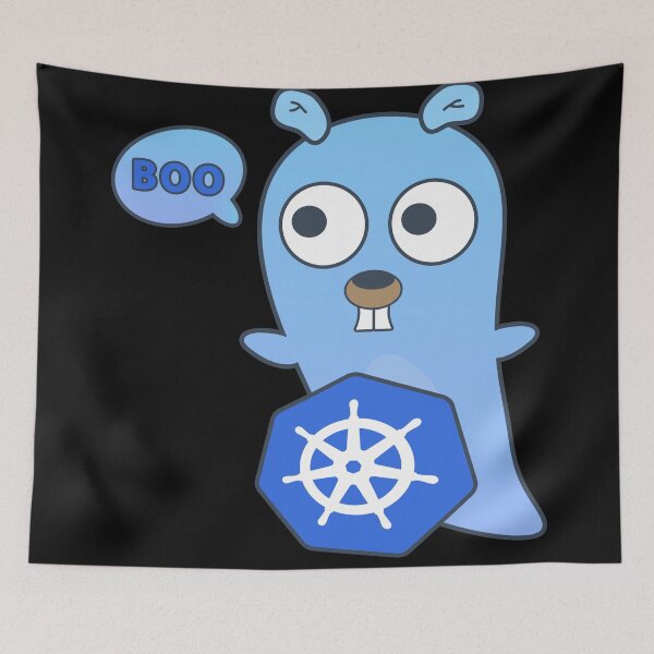 Item preview, Golang gopher ghost and kubernetes designed and sold by Olena Du.