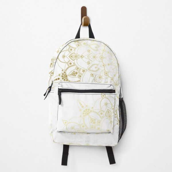 Item preview, Gold dotted floral mandala designed and sold by felinefeelings.