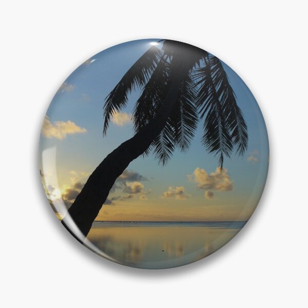 Item preview, Peaceful Blue Palm Tree Sunset designed and sold by KaSaPo.