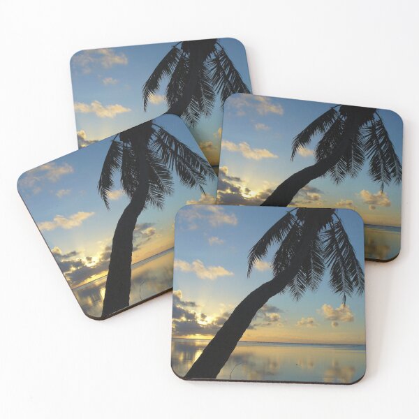Item preview, Peaceful Blue Palm Tree Sunset designed and sold by KaSaPo.