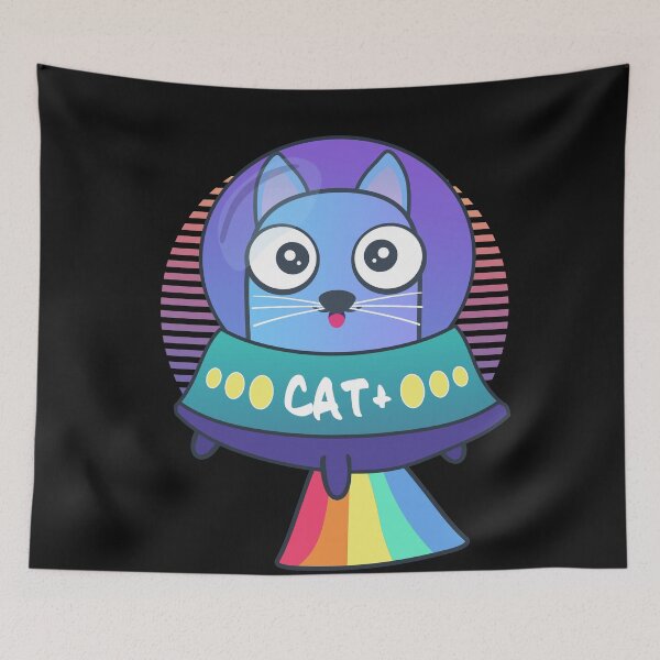 Item preview, Sunset and funny cat alien designed and sold by Olena Du.