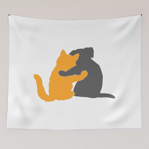 Item preview, You and Me, Pet Pals - Orange and Grey designed and sold by Sweetie Spicy.