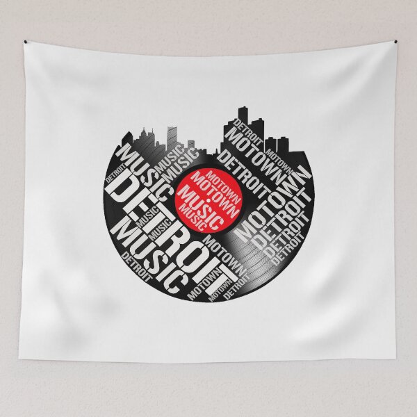 Item preview, Detroit Record with skyline cutout with text. designed and sold by mbogarin-0412.