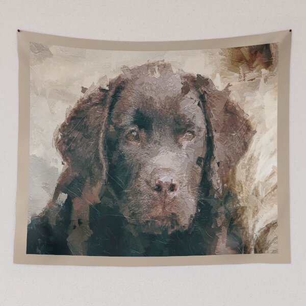 Aperçu de l'œuvre Portrait de chien mignon brun créée et vendue par dreamofdenim.