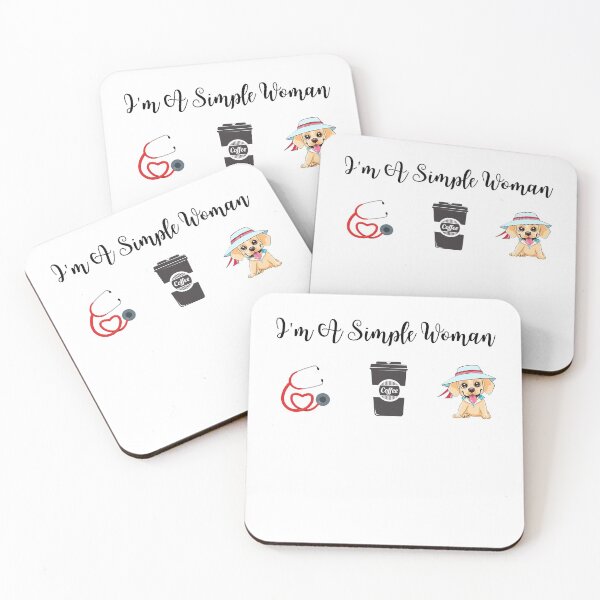 Item preview, I'm a Simple Woman Nurse Coffee Dogs- cool nurses day- nurses students sayings- international nurses day designed and sold by PIXEcompany.