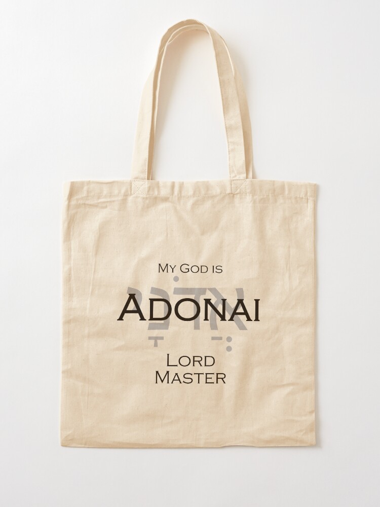 Adonai Shalom Tote Bag