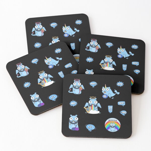 Item preview, Golang gopher ghost and kubernetes set designed and sold by Olena Du.