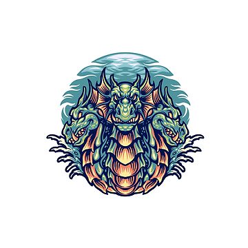 Premium Vector  Hydra dragon emblem
