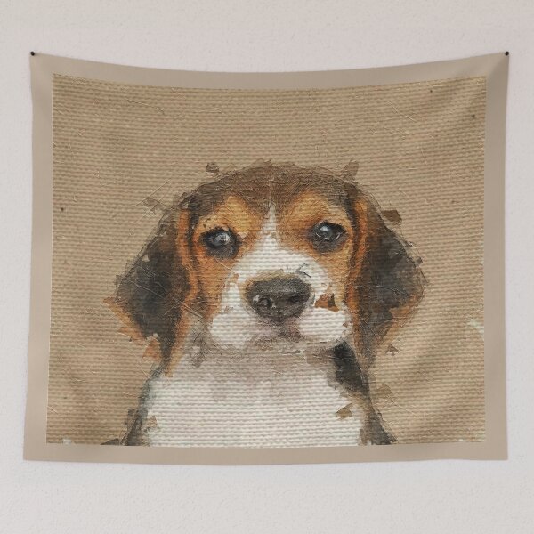 Item preview, Beagle Love Sad Dog Portrait designed and sold by dreamofdenim.