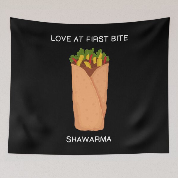 Item preview, Middle Eastern Food Love At First Bite Shawarma print designed and sold by jakehughes2015.