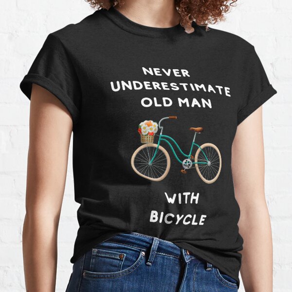 old man biking shirt