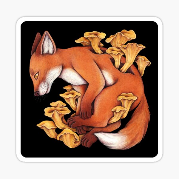 Item preview, A little fox with fungus designed and sold by Veymoth.