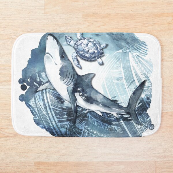 Item preview, Turtle and Shark Watercolor Painting Wordless designed and sold by Tanya Masaniai Ibarra.