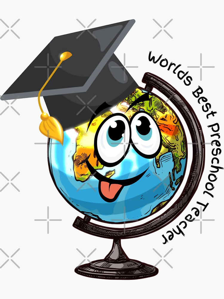 "Worlds Best Preschool Teacher" Sticker for Sale by Imemewell Redbubble