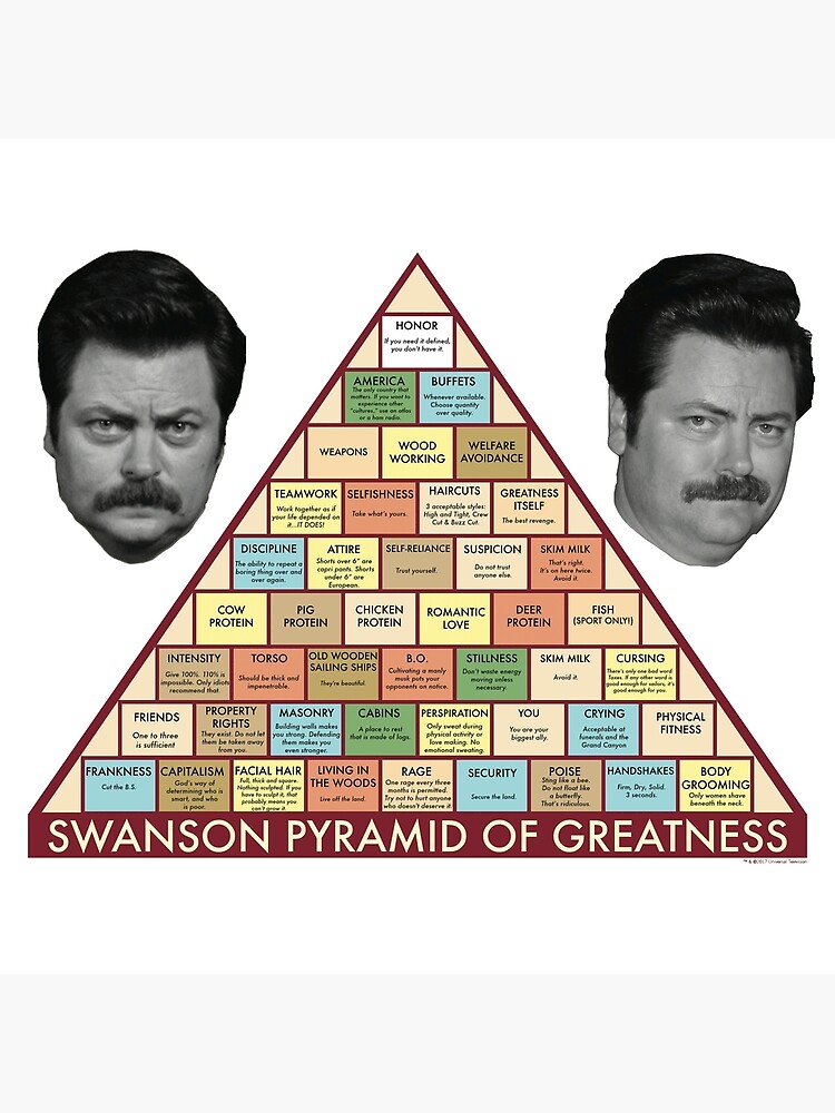 Ron Swanson Pyramid Of Greatness Photographic Print For Sale By Whaleguy Redbubble 8824