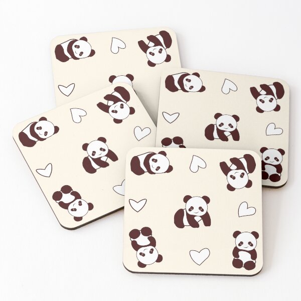 Item preview, Copy of Cute Animal Pink Panda Bear Heart Pattern  designed and sold by fluffibee.