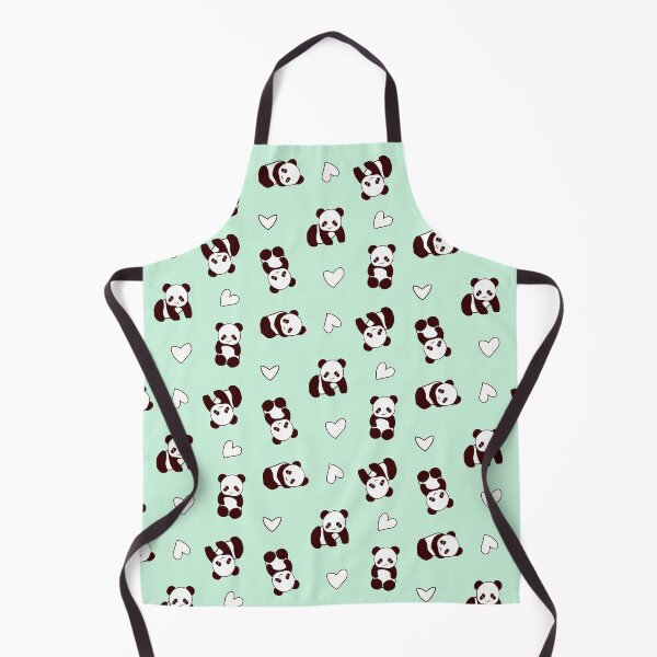 Item preview, Panda Bear Heart Pattern Mint Green Cute Animal designed and sold by fluffibee.