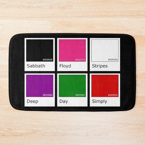 Item preview, Colors of Rock - Black Pink Purple Green White and Red (on black) designed and sold by Groenendijk.