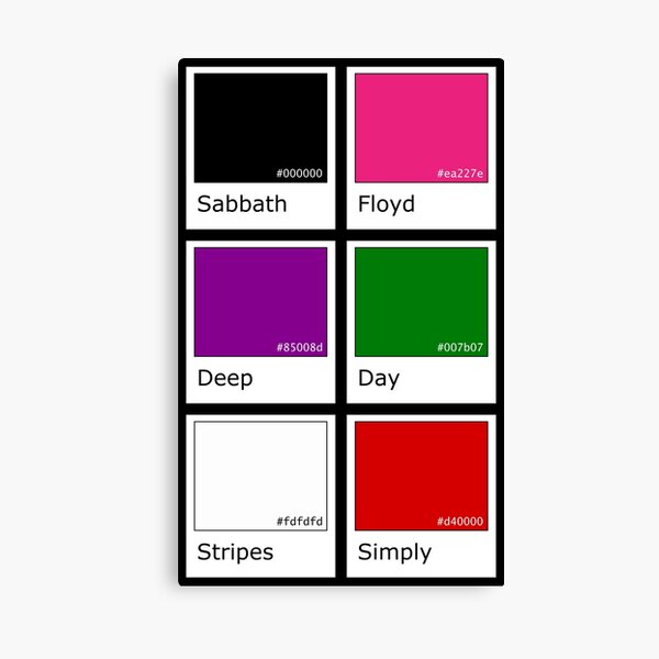 Item preview, Colors of Rock - Black Pink Purple Green White and Red (on black) designed and sold by Groenendijk.