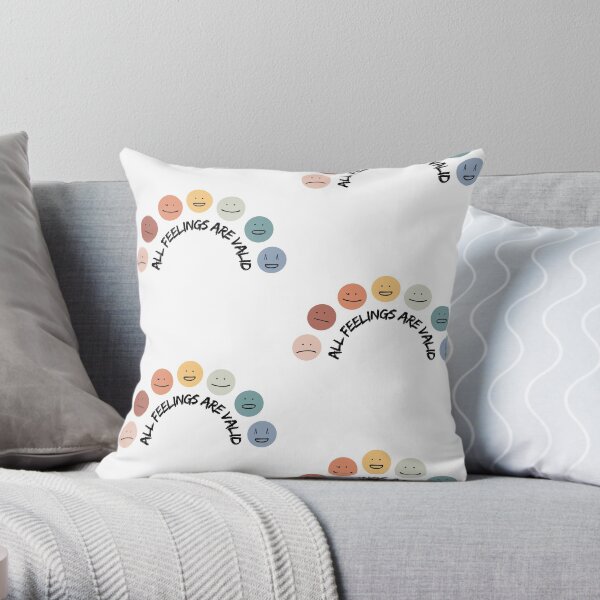 Feelings Wheel Throw Pillow