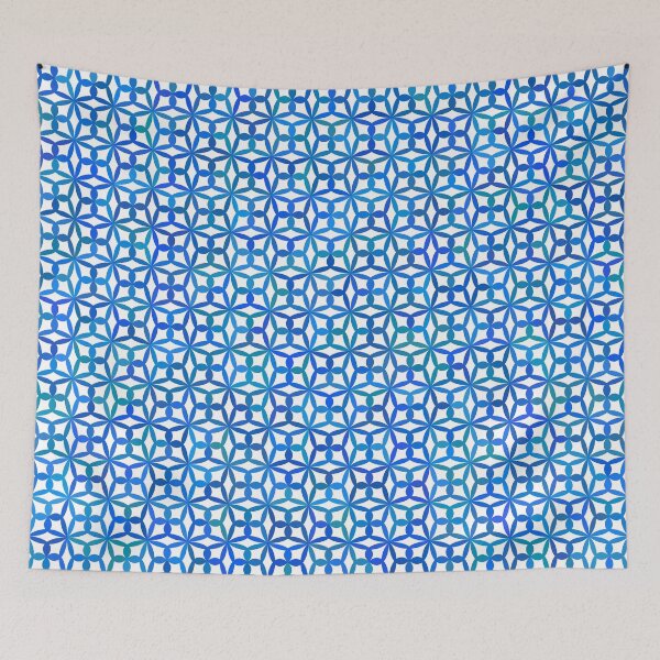 Item preview, Geometric Flower Petal Pattern (Blue) designed and sold by John Uttley.