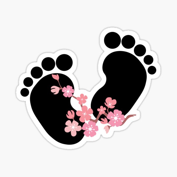 2 SHEETS OF BABY PINK FOOTPRINTS & PALM PRINTS STICKERS – Homecoming  Supplies