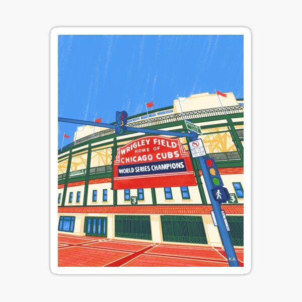 Wrigley Field Clock Sticker