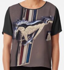 ford mustang, mustang macro logo Chiffon Top
