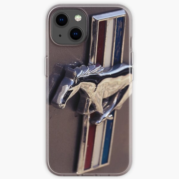 ford mustang, mustang macro logo Coque souple iPhone