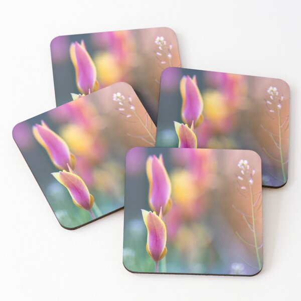Item preview, Dappled sunlight shining on pink and yellow flowers designed and sold by CyaniRose.
