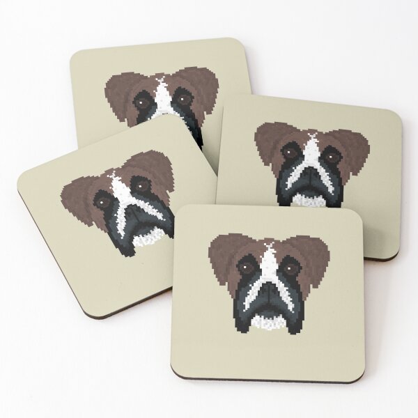 Item preview, Pixelated Boxer dog designed and sold by For the love of Pixels.