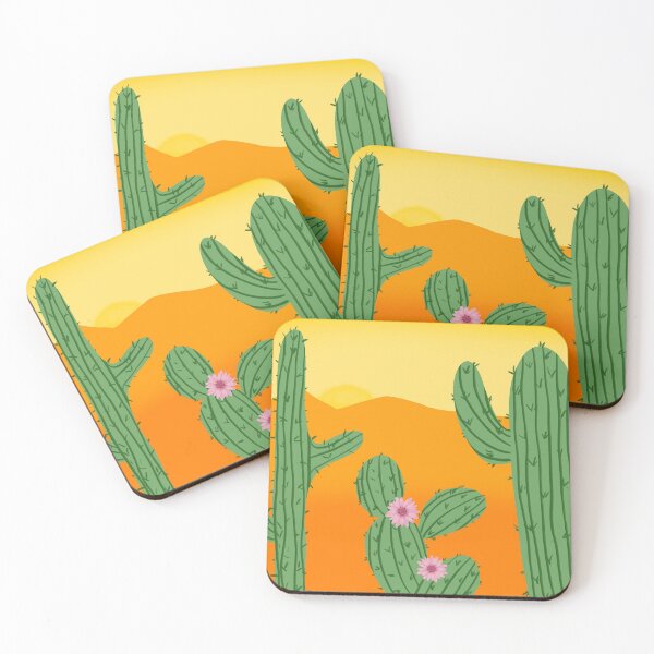 Item preview, Flowering Desert Cactus Sunset designed and sold by PrettyLittlePic.