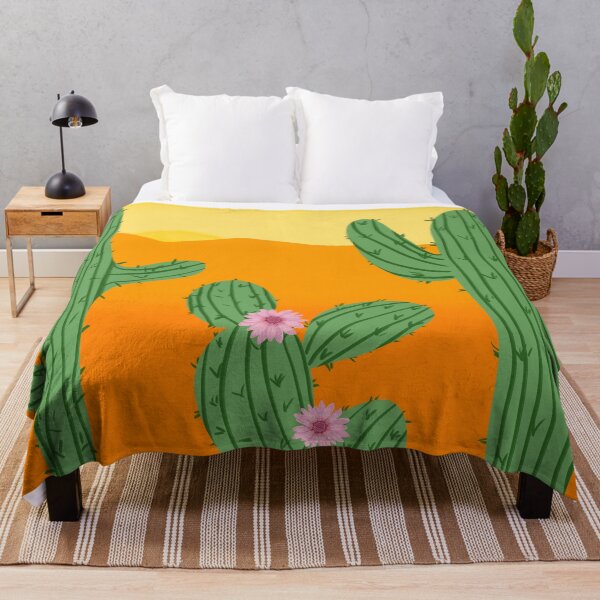 Item preview, Flowering Desert Cactus Sunset designed and sold by PrettyLittlePic.