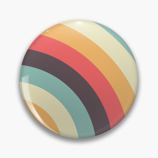 Item preview, Retro Lines Vintage Curved 60s 70s Rainbow Line Pattern designed and sold by CoitoCG.